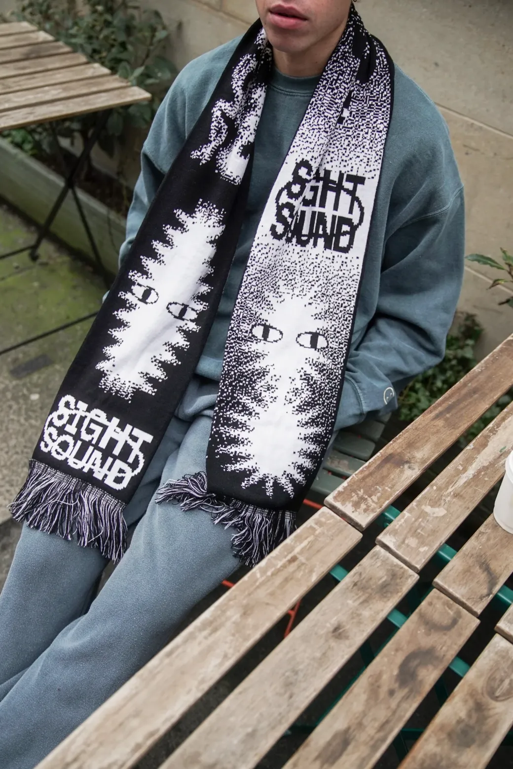 KBAR X UN:IK 'Sight & Sound' Scarf - Black / Blue