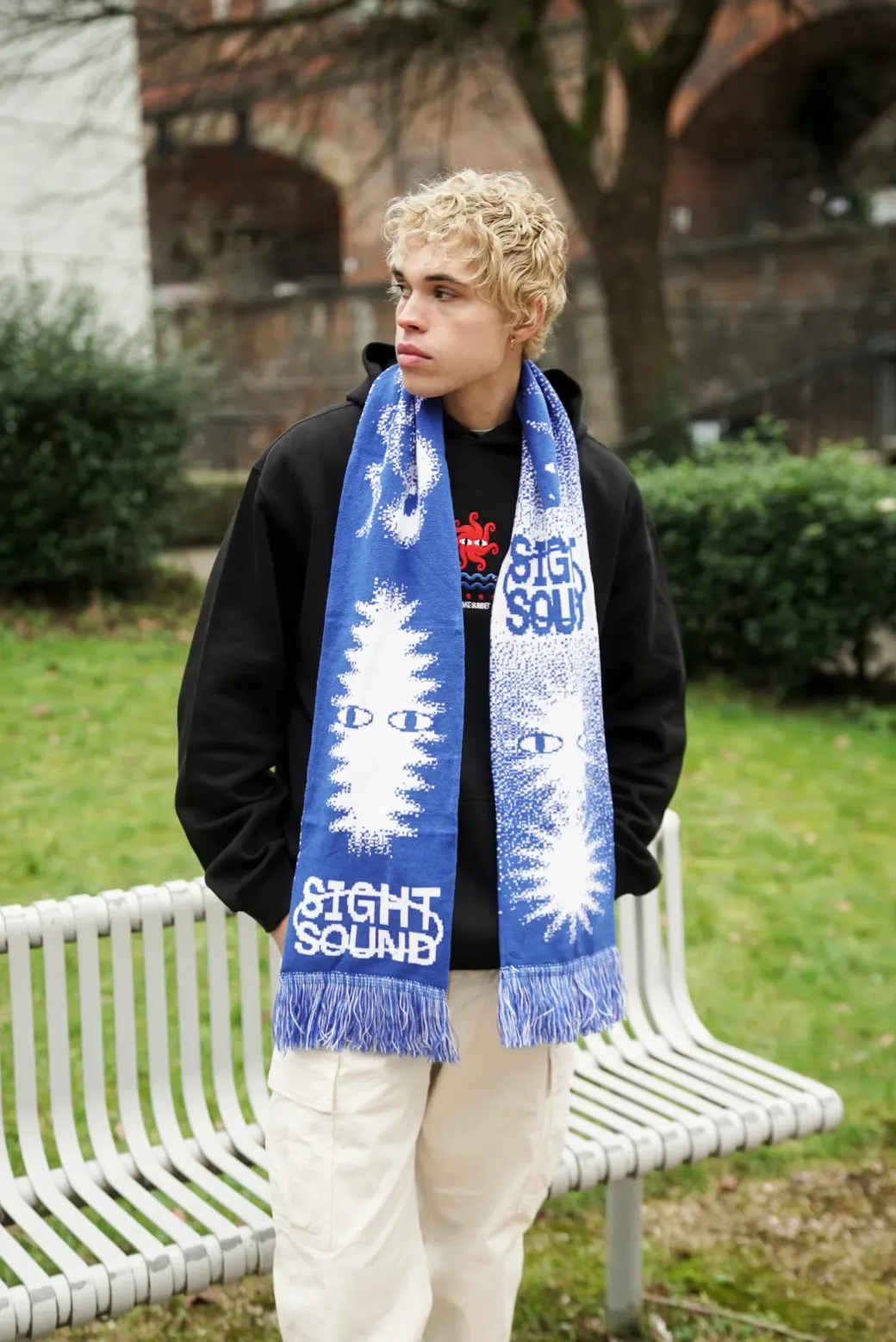 KBAR X UN:IK 'Sight & Sound' Scarf - Black / Blue