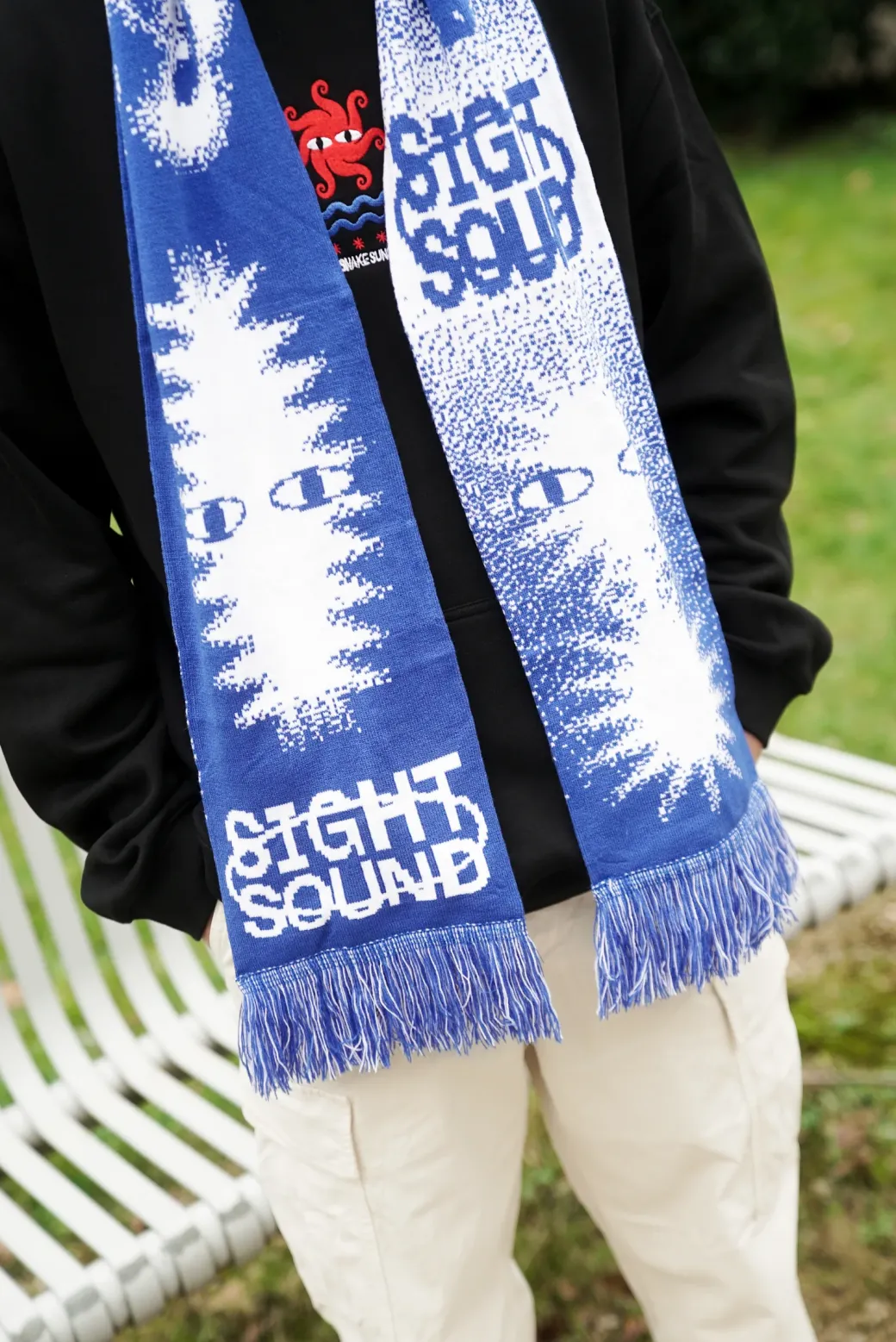 KBAR X UN:IK 'Sight & Sound' Scarf - Black / Blue