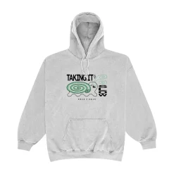 KBAR X UN:IK 'Taking It Slow' Vintage Washed Hoodie - Grey