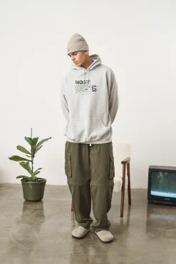 KBAR X UN:IK 'Taking It Slow' Vintage Washed Hoodie - Grey