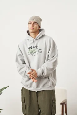 KBAR X UN:IK 'Taking It Slow' Vintage Washed Hoodie - Grey