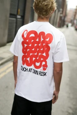 KBAR X UN:IK 'Touch At Own Risk' Tee - White