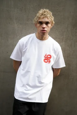 KBAR X UN:IK 'Touch At Own Risk' Tee - White
