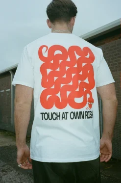KBAR X UN:IK 'Touch At Own Risk' Tee - White