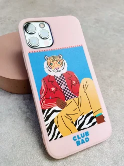 Melé x Club Bad 'Party Tiger' Phone Case - Light Pink