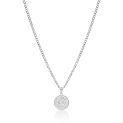 Moon Pendant Necklace - Silver / Gold