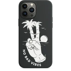'No Bad Vibes' Phone Case - Black