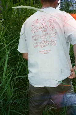 Other Side Store 'Anomols' Vintage Washed Tee - Cream