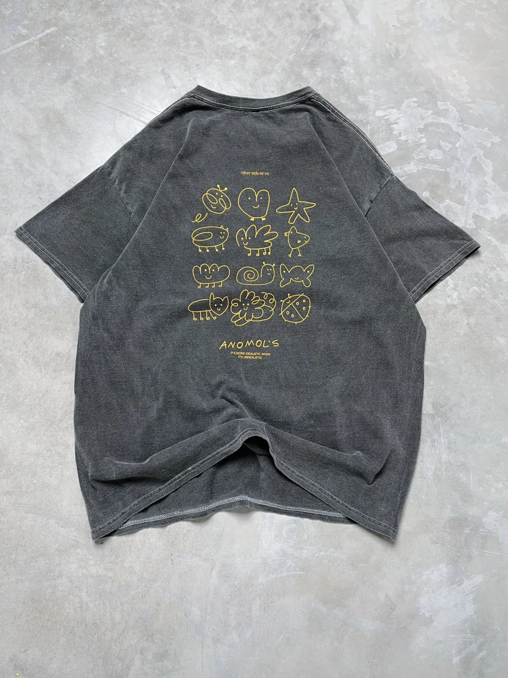 Other Side Store 'Anomols' Vintage Washed Tee - Black