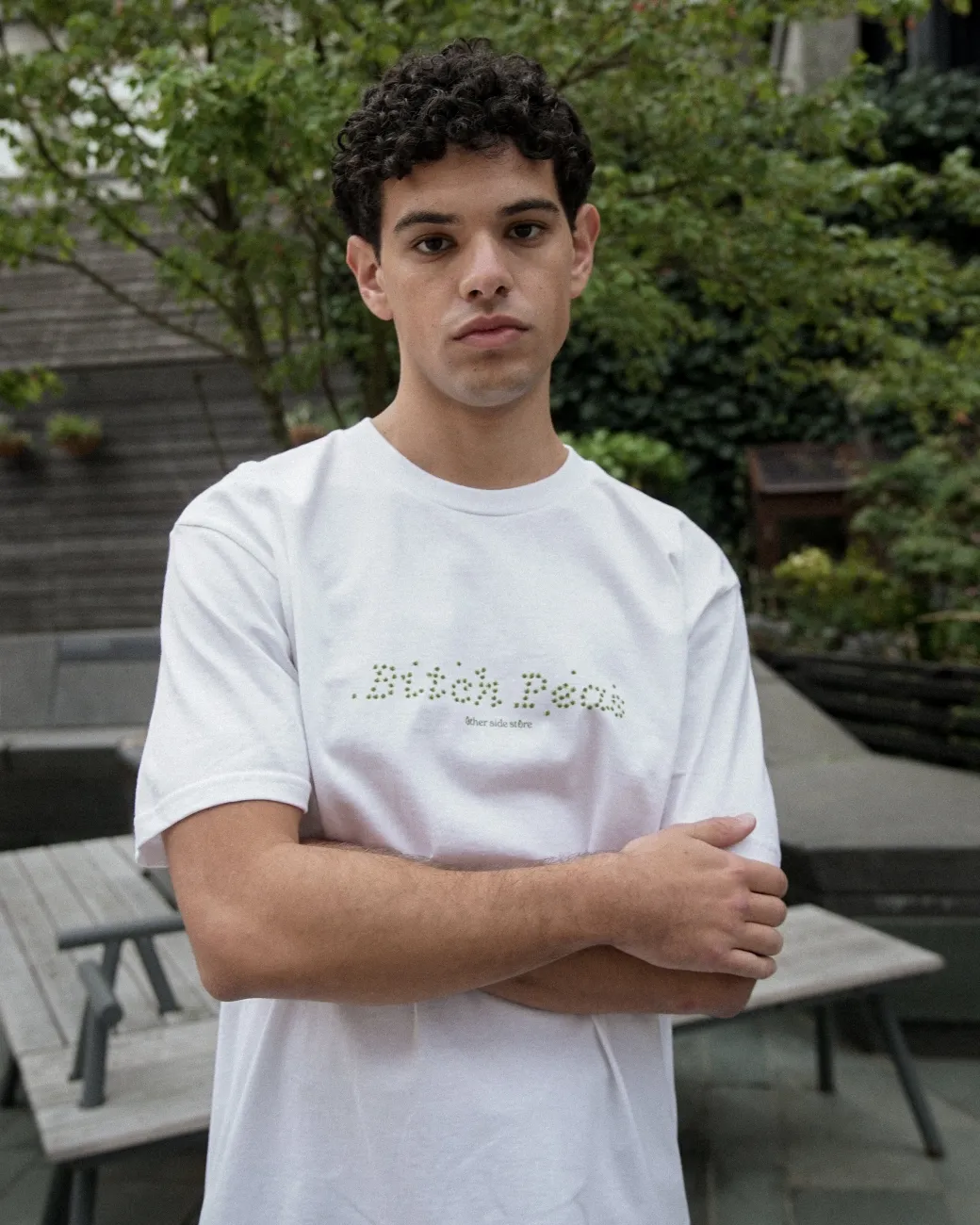 Other Side Store 'Bitch Peas' Tee - White