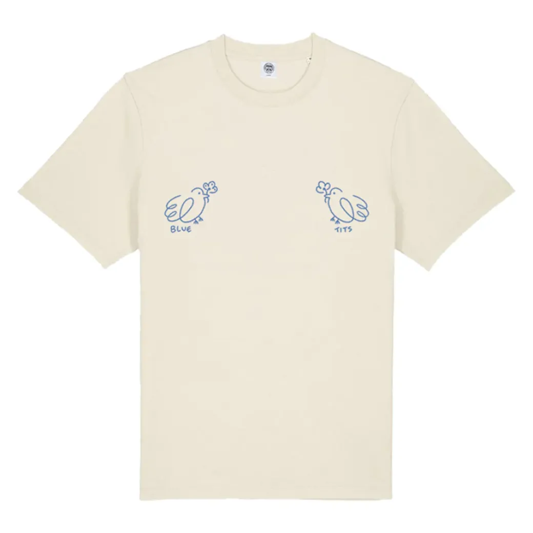 Other Side Store 'Blue Tits' Tee - Off White