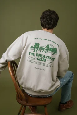 Other Side Store 'Breakfast Club' Sweater - Stone