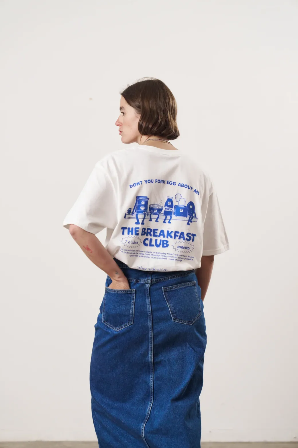 Other Side Store 'Breakfast Club' Tee - White
