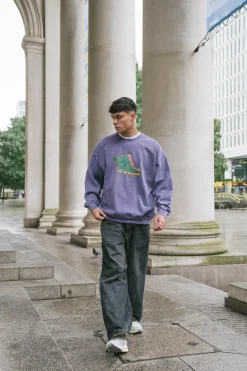 Other Side Store 'Croc In Crocs' Sweater - Vintage Washed Violet