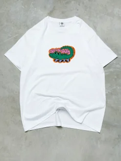 Other Side Store 'Croc In Socks' Tee - White