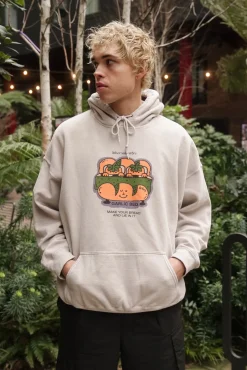 Other Side Store 'Garlic Bed' Vintage Washed Hoodie - Sand