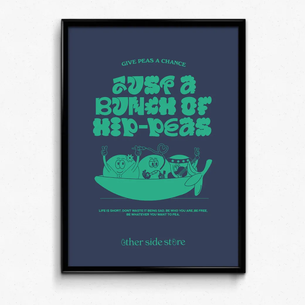 Other Side Store 'Hippeas' Art Print