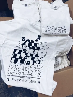 Other Side Store 'House Tunes' Tee - White