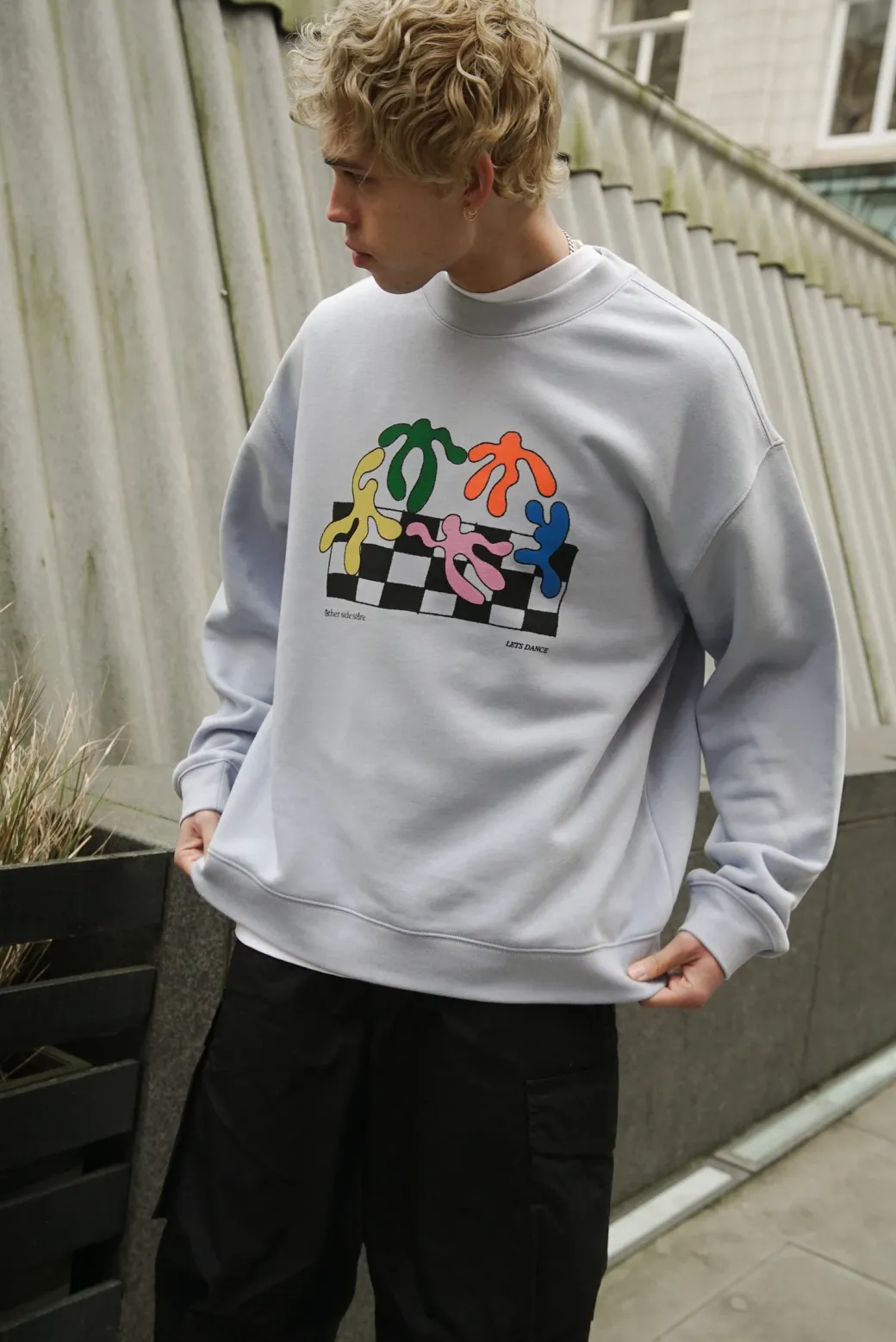 Other Side Store 'Lets Dance' Sweater - Powder Blue
