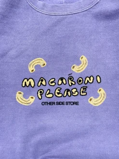 Other Side Store 'Macaroni Please' Vintage Washed Sweater - Lilac