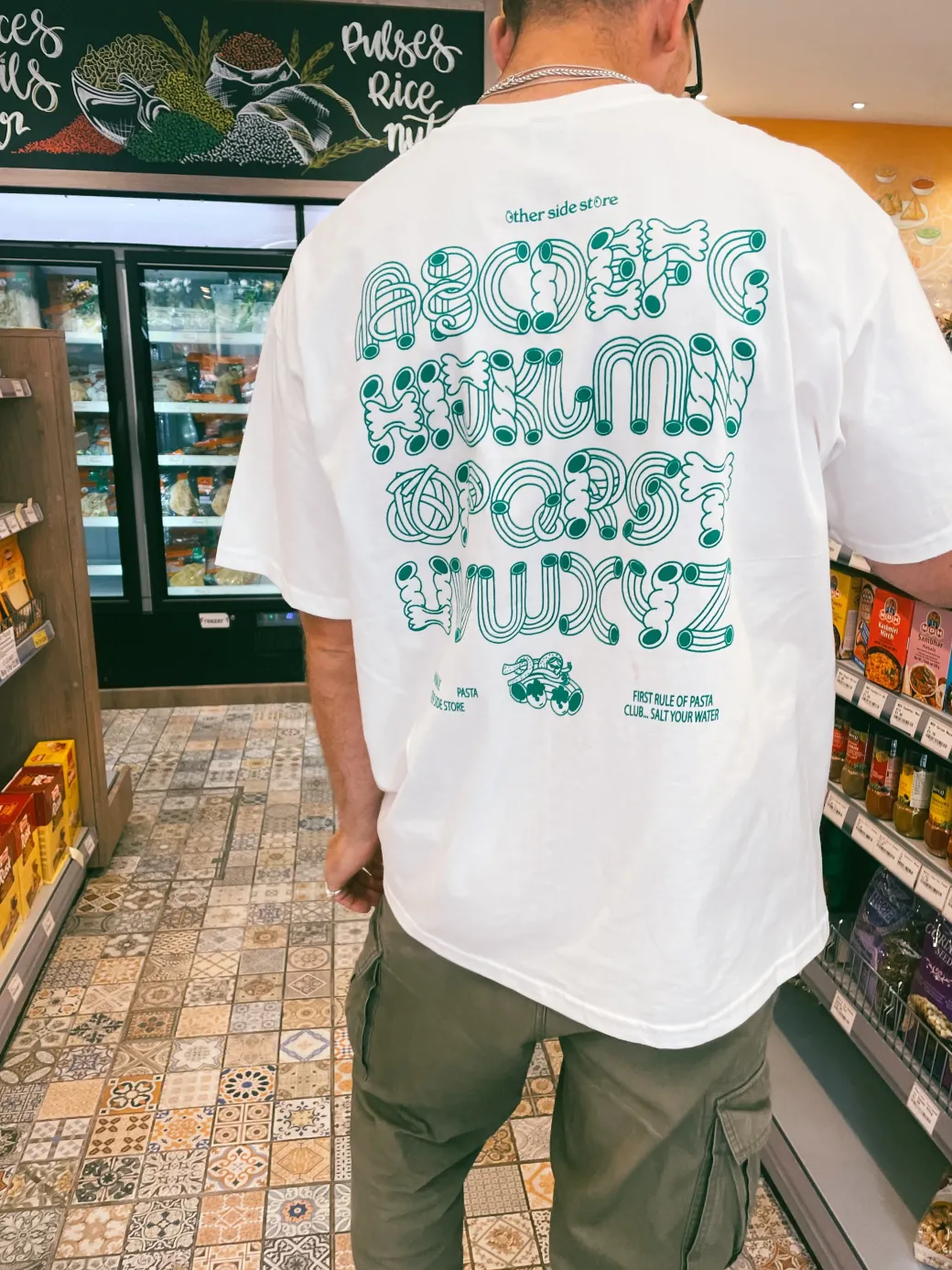 Other Side Store 'Pasta Club' Tee - White