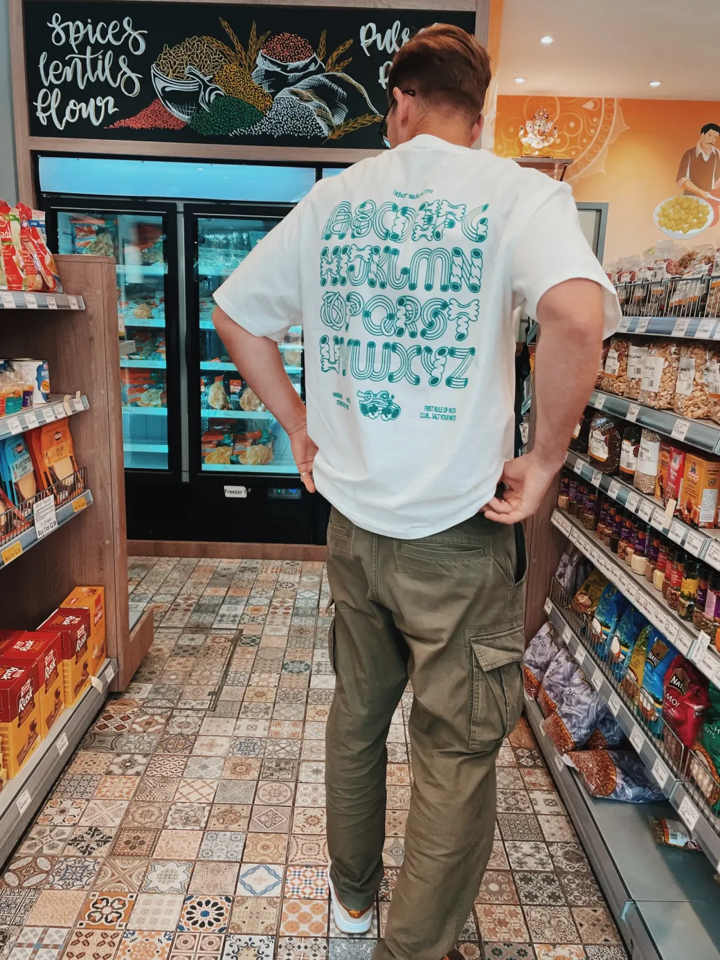 Other Side Store 'Pasta Club' Tee - White