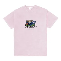 Other Side Store 'Tea on a Tee' Vintage Washed Tee - Light Pink