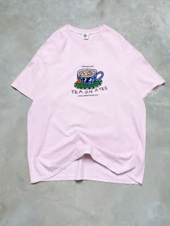 Other Side Store 'Tea on a Tee' Vintage Washed Tee - Light Pink
