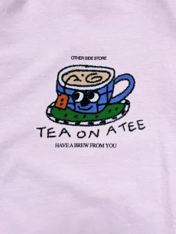 Other Side Store 'Tea on a Tee' Vintage Washed Tee - Light Pink