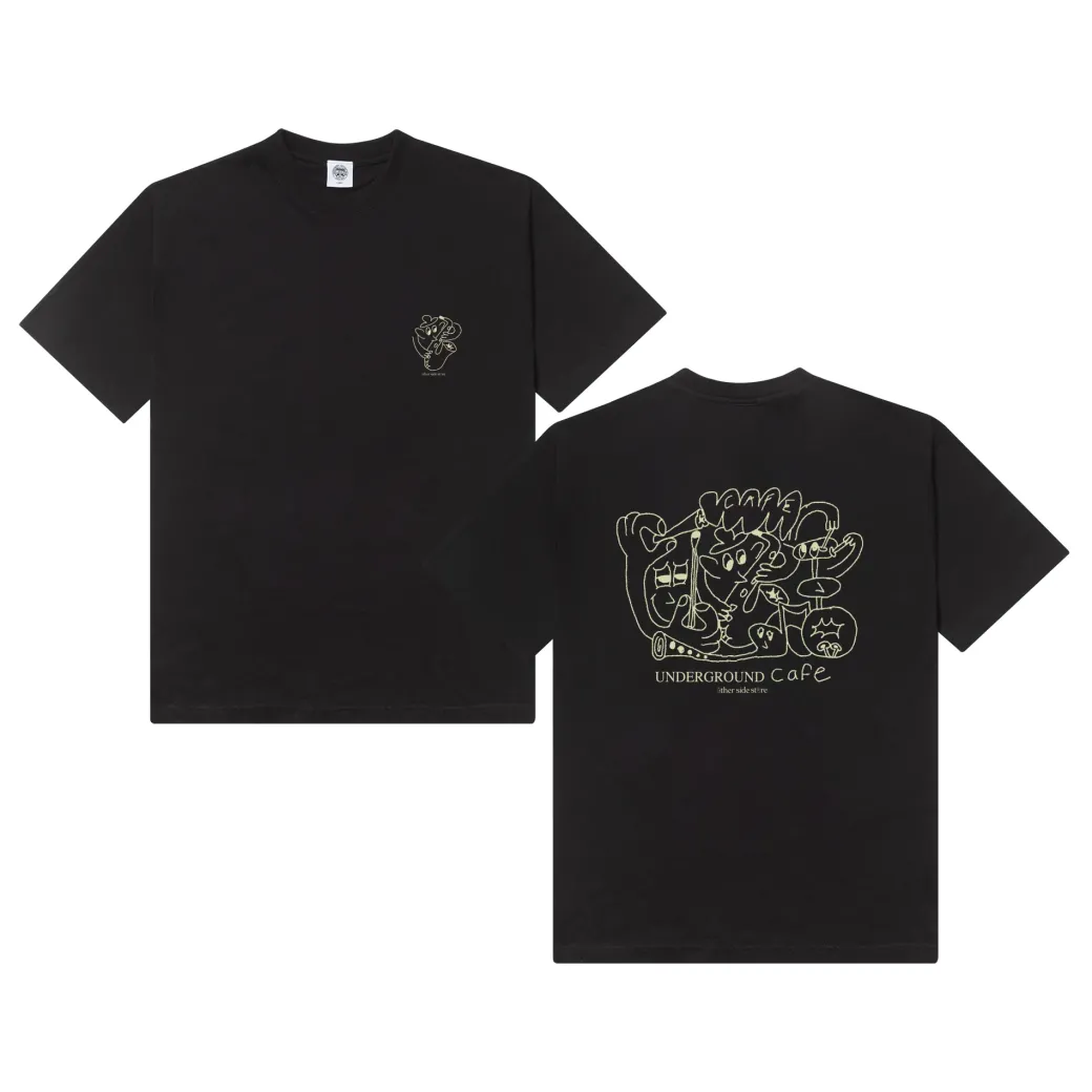Other Side Store 'Underground Cafe' Tee - Black