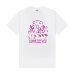 Other Side Store 'Wine, Dine & Pretend' Tee - White