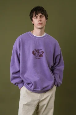 Other Side Store 'Wine, Dine &' Vintage Washed Sweater - Orchid