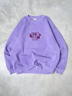 Other Side Store 'Wine, Dine &' Vintage Washed Sweater - Orchid