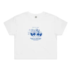 Other Side Store WMNS 'Pasta La Vista' Cropped Tee - White