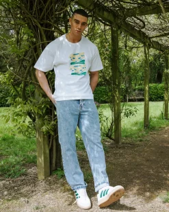 Other Side Store 'Yellow Flower' Tee - White