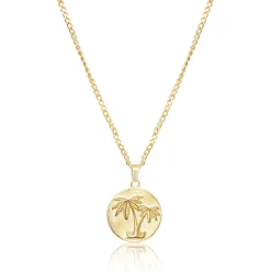 Palms Pendant Necklace - Silver / Gold