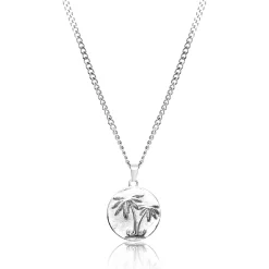 Palms Pendant Necklace - Silver / Gold