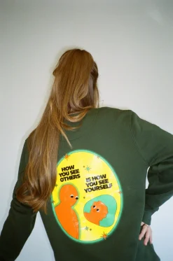 Pleasure Paradox 'How You See Yourself' Sweater - Bottle Green