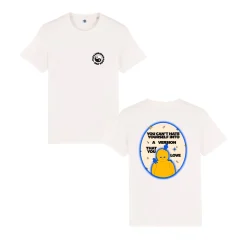 Pleasure Paradox 'You Can't Hate Yourself' Natural Tee - Cream Print
