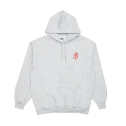 Pomme Frite 'Chips' Embroidered Hoodie - Ash