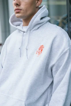 Pomme Frite 'Chips' Embroidered Hoodie - Ash