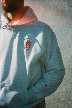 Pomme Frite 'Chips' Embroidered Hoodie - Ash