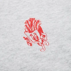 Pomme Frite 'Chips' Embroidered Hoodie - Ash