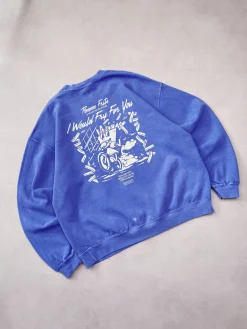 Pomme Frite 'Ride Or Fry' Vintage Washed Sweater - Purple
