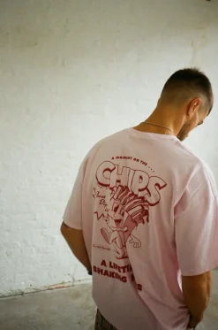 Pomme Frite x UN:IK 'Mr Chips' Tee - Pink