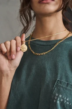 Rose Pendant Necklace - Silver / Gold