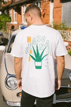 Seasonal Hero 'Aloe Vera' Tee - White