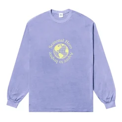 Seasonal Hero 'Aspire' Vintage Washed Longsleeve Tee - Orchid