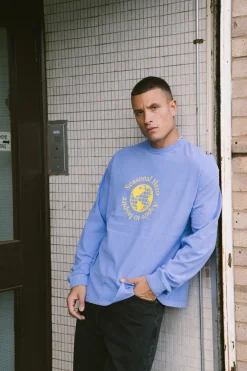 Seasonal Hero 'Aspire' Vintage Washed Longsleeve Tee - Orchid